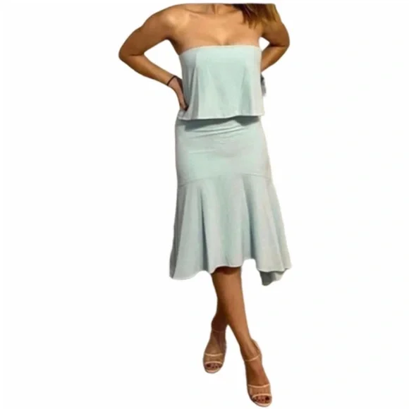 halston heritage dress green Halston Heritage Women's A-line Asymmetric Ruched Dress – Riverton  Enterprises main image 1